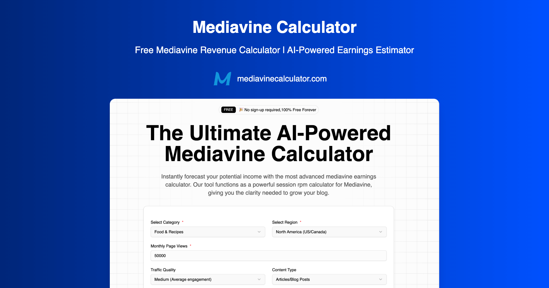 Mediavine Calculator
